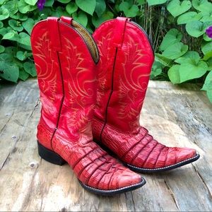 RED DRAGON genuine leather cowboy boots